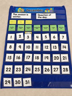 Bilingual Classroom pocket chart calendar
