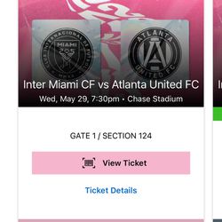 1 Ticket - Inter Miami Vs Atlanta United