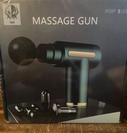 New - SMS Handheld Muscle Relax Electric Massager High Frequency Massage Gun w/4 Heads