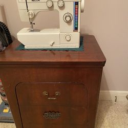 Sewing Machine And Cabinet