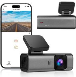Brand New!Dash Cam 2K WiFi 1440P Car Camera, Dash Camera for Cars, Front Dashcam for Cars with Super Night Vision, WDR, Loop Recording, G-Sensor, 24 H