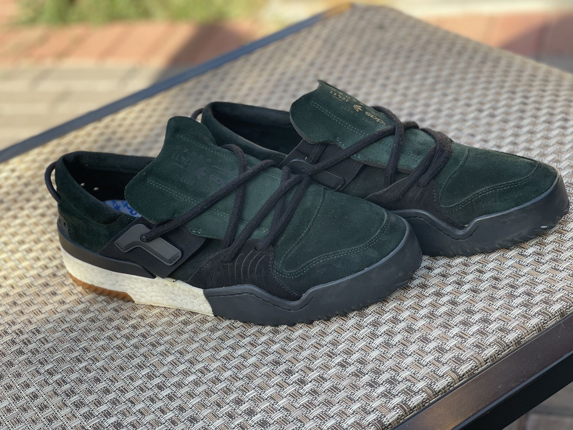 Adidas Alexander Wang Suede Green Sneakers