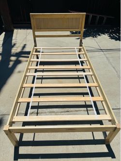 Wooden bed frame