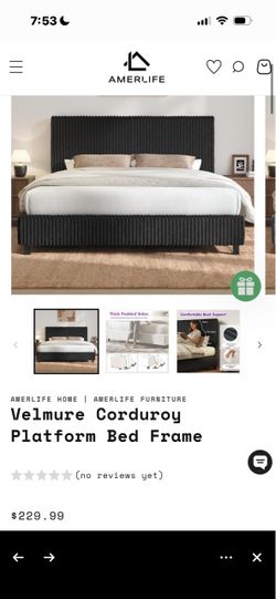 King size black bedframe
