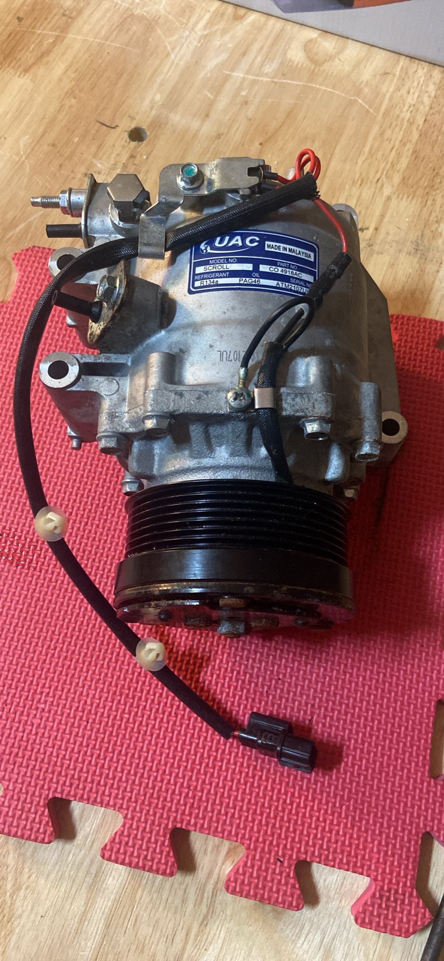 UAC Air Conditioner A/C Compressor CO4918AC,  ATM2107UL- as is- don’t know if works .
