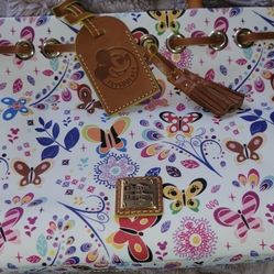(NWT) DisneyWorld - Dooney & Burke Butterfly Flower And Garden Festival Purse