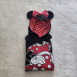 Disney Parks Minnie Mouse Hoodie with Bow & Ears, Women's Size Medium
