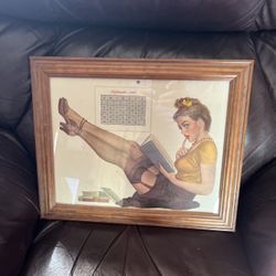 Vintage Framed Pinup