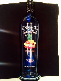 Empty Pinnacle Tropical Punch vodka bottle