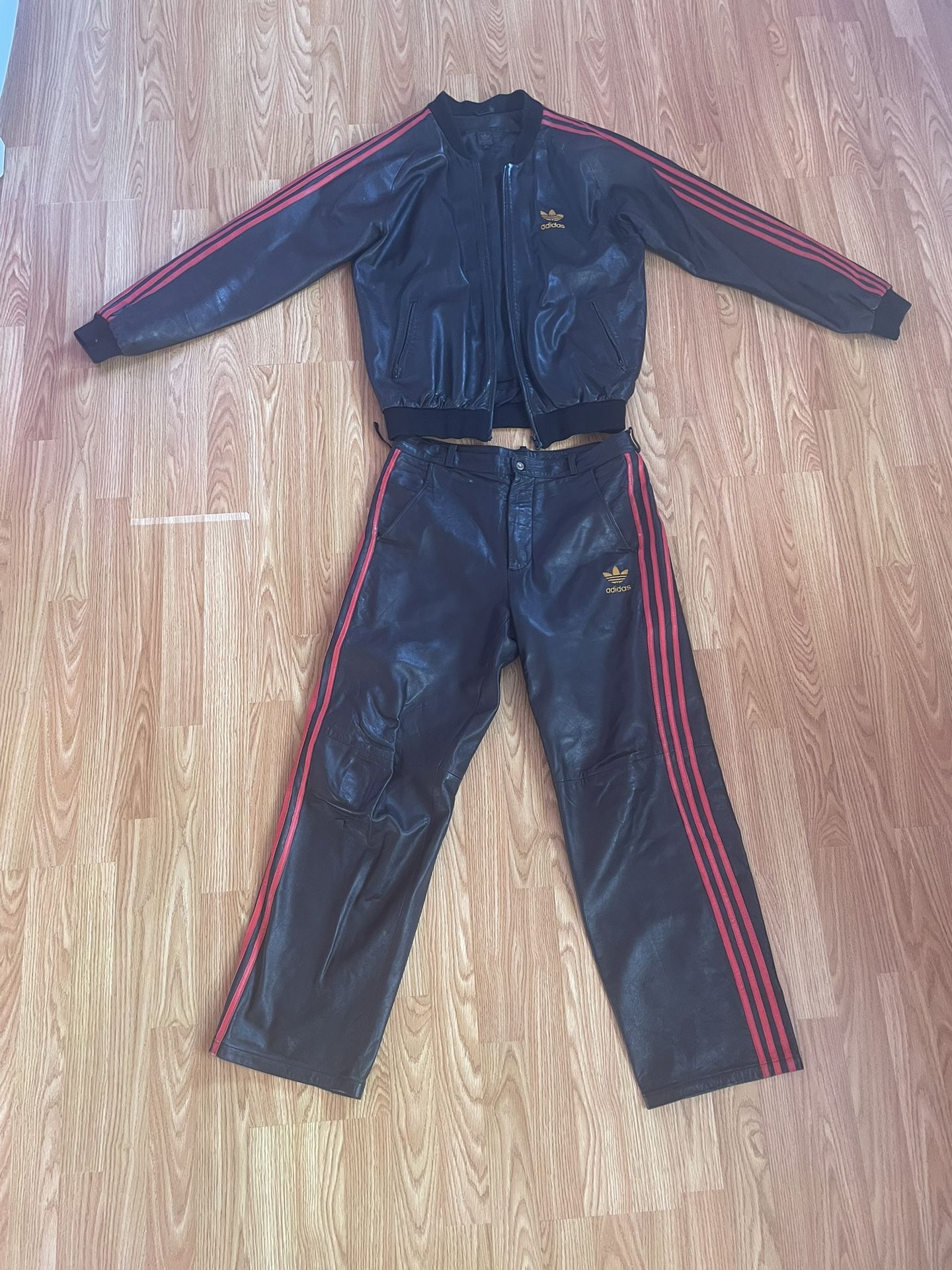 Rare Adidas A-15 Leather Tracksuit Japan Exclusive