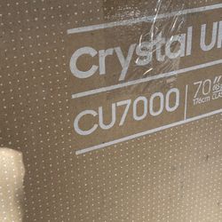 SAMSUNG 70” CRYSTAL CLEAR PICTURE CU7000 SERIES FANTASTIC PICTURE QUALITY NEW IN BOX