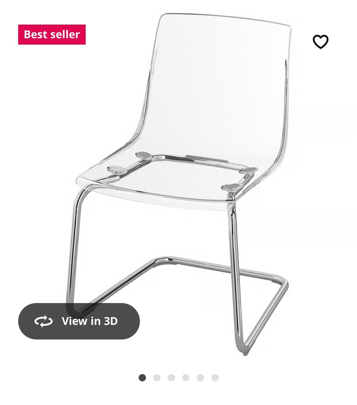 IKEA Clear Tabias Chair 