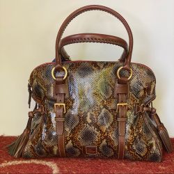 Dooney & Bourke Python Domed Buckle Satchel