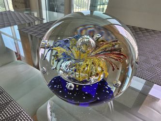 Italian Glass Art Hand blown Paperweight Decor Collection
