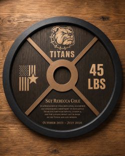 Custom Wooden Weight Plate Plaque