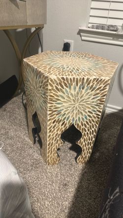 Mother of pearl mosaic nightstands (set of 2)