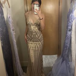 Gold Prom Dress 