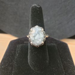 Genuine Silver Sapphire Ring 