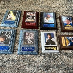 Baseball Sport Card Plaque Lot