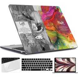 M3 MacBook Air 13.6 inch Case 2022 2023 2024 A2681 M2 A3113 with Touch ID, Plastic Hard Shell Cover with Screen Protector & Keyboard Cover & Trackpad 