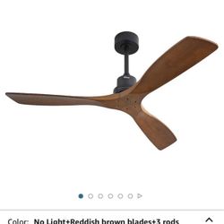 Remote Control 52’in Ceiling Fan (NO Light) 