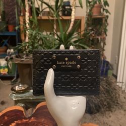 Kate Spade Card Black Leather Card Holder! New.