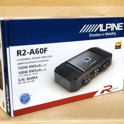 Alpine R Series Power Amplifier 4 Channel Speaker System 800 Watts R2-A60F 1200 Watts 🚨 Payment Options Available 🚨 No Credit Needed 🚨 