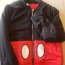 Womens Disney Reversible Mickey Minnie Bomber Jacket