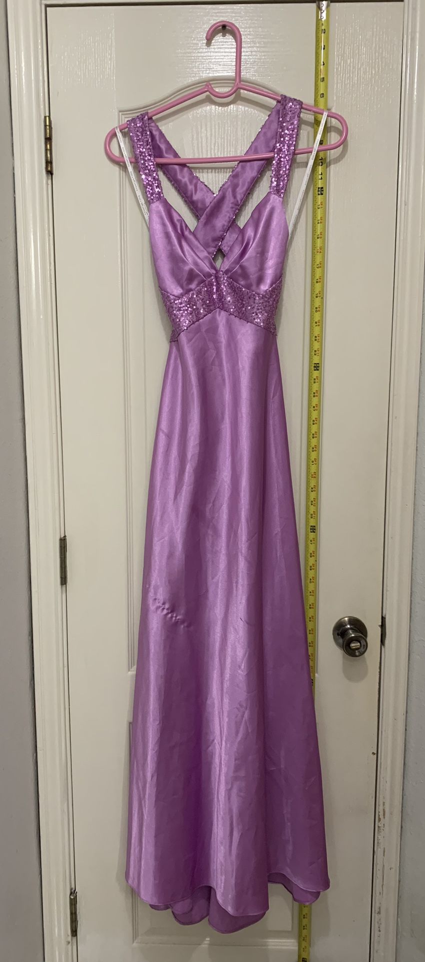 Jessica McClintock Sequin Purple Special Occasion Size 1 Sleeveless Dress