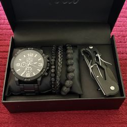 Men’s Watch Gift Set- Nice- Brand New- Low Price.  $10