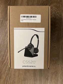 Plantronics CS520 Binaural Wireless Headset System NIB