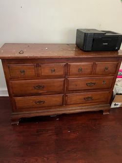Wood Dresser with 6 Drawers