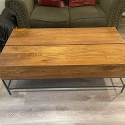 West Elm Industrial Storage Pop-Up Coffee Table (36"–50")