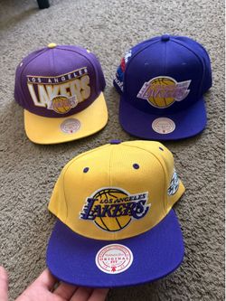 Mitchell and Ness Adjustable Lakers Hats