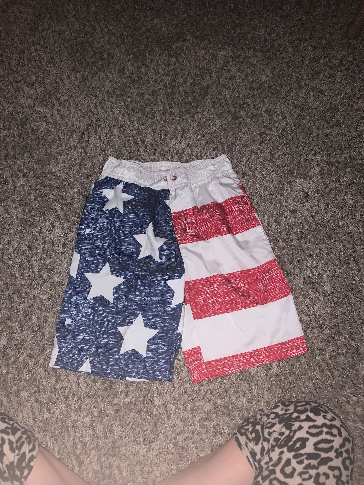 Crazy8 boy American flag swimming trunks