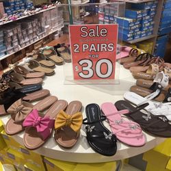 Ladies Women Flat Sandals 2 For $30.00