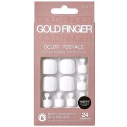 Goldfinger Ready to Wear White Gel Toe Nails