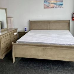 Bedroom Set Bed Nightstand 