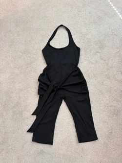 Missguided capri halter top jumpsuit