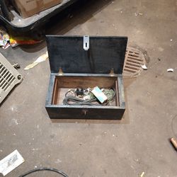 Antique Machinist Wood Tool Box 