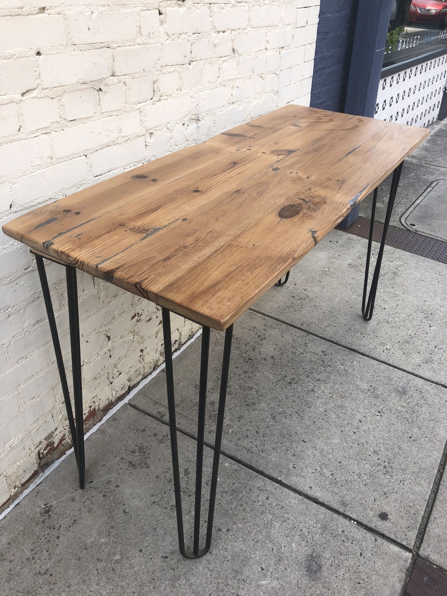 Small desk made from reclaimed wood