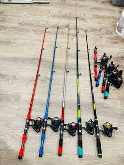 New fishing poles $100 for all or will sell separately for more