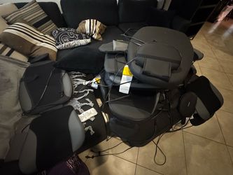 Massage chairs with straps/heat for office