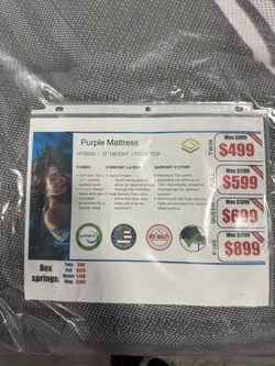 🛏 QUEEN PURPLE MATTRESS – 13” Hybrid | Take Home Today | Finance & Delivery Available 🛏