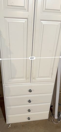 2 Tall White Cabinets