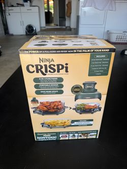 Ninja Crispi 5-in-1 portable glass air fry cooking system 3 containers & cover - Brand New!