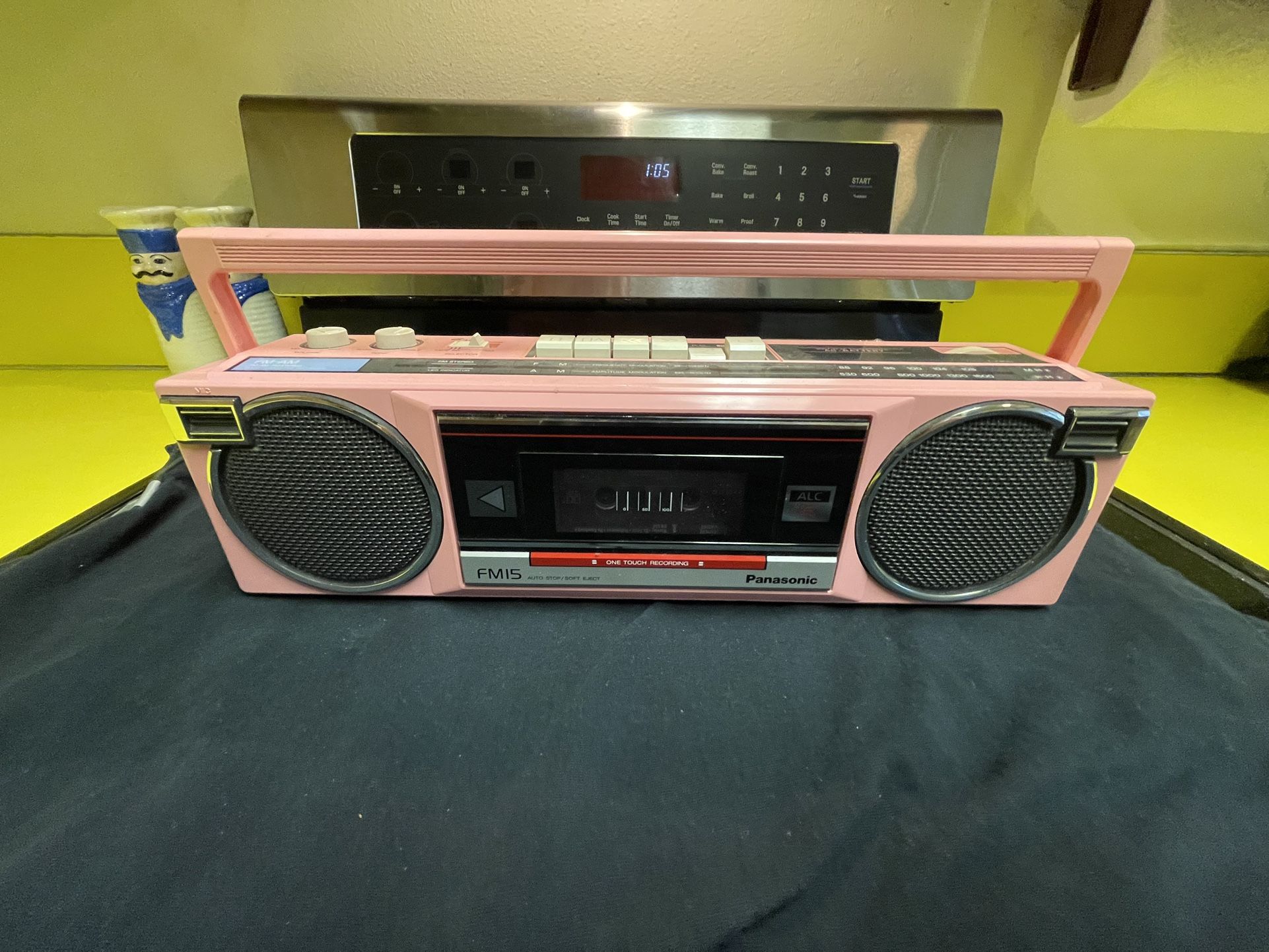 Vintage Pink, Panasonic, FM15 Boombox, Portable Am/Fm Cassette Player, Rare Color. Works Great.