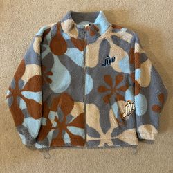 Insomniac Jive Fresh Flower Sherpa Fleece Jacket Size Small 