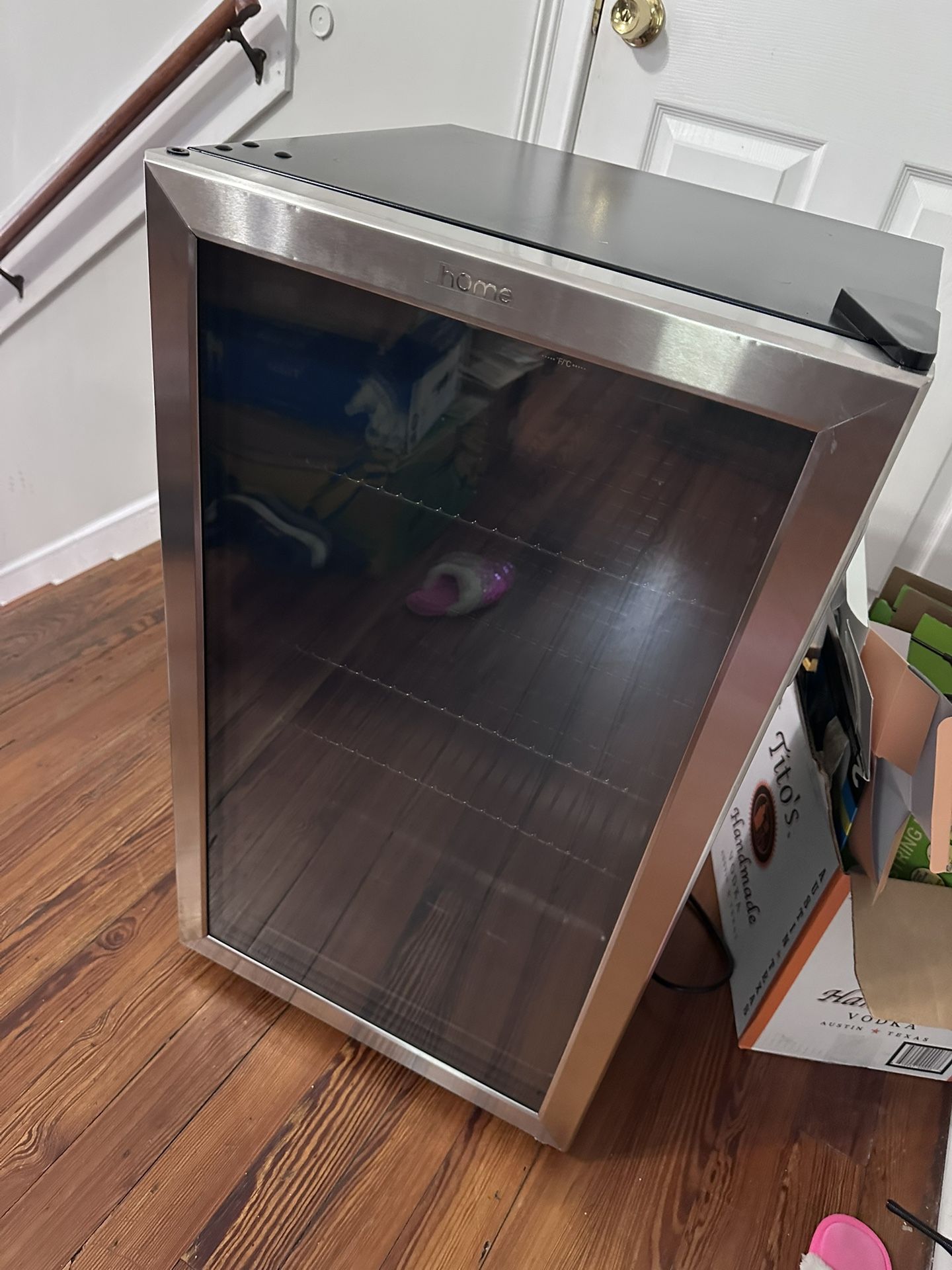 hOmeLabs 3.2 Cubic Feet Beverage Cooler - Stainless Steel