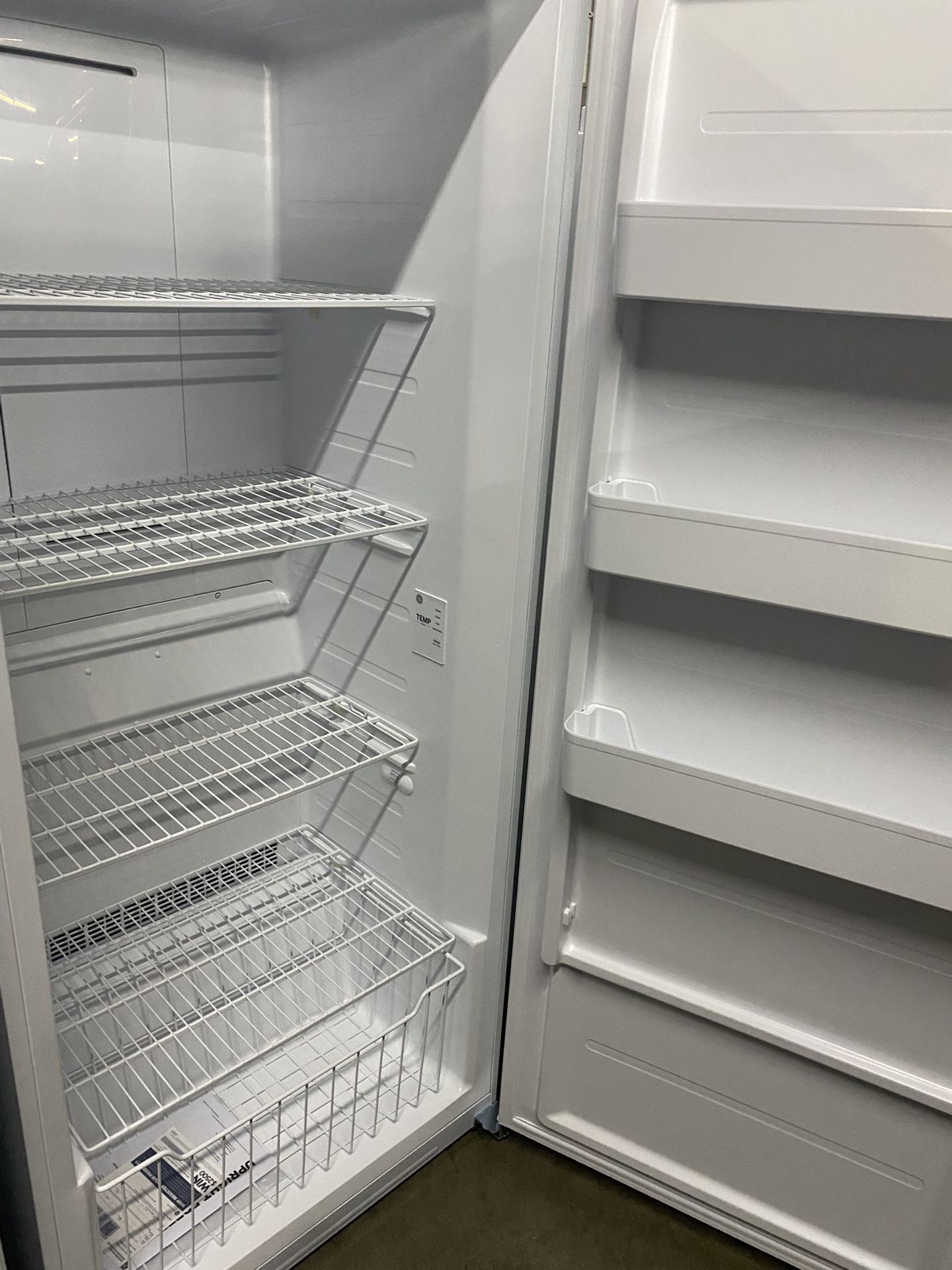 GE Garage Ready 21.3 cu. ft. Frost Free Defrost Upright Freezer in White